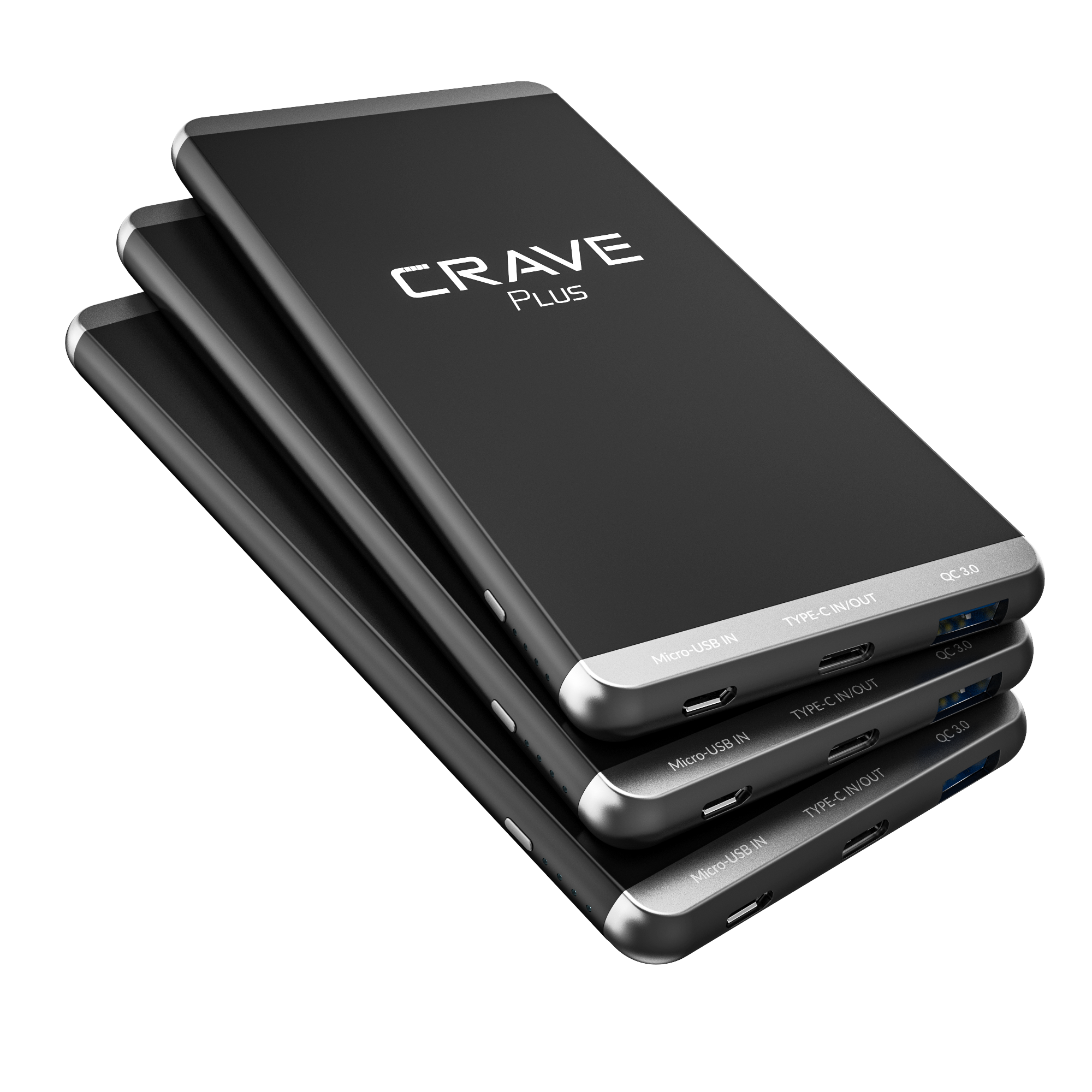 3 Crave PLUS Portable Charger with QC 3.0 + Type C