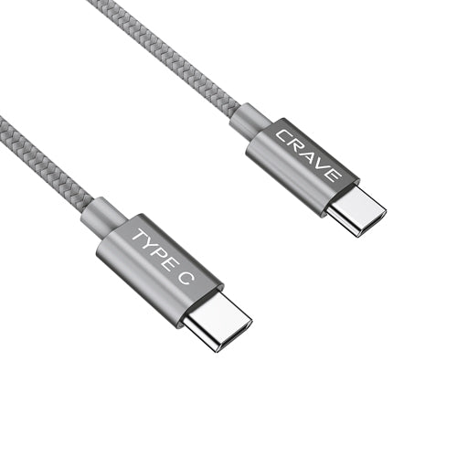 Type C Braided Nylon Cable by Crave Dark Slate