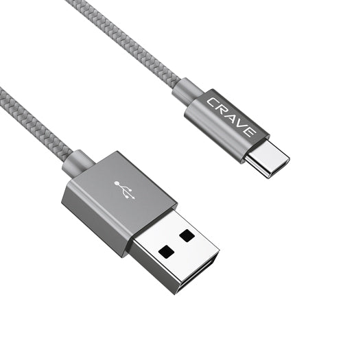 USB to Type C Braided Cable by Crave Dark Slate