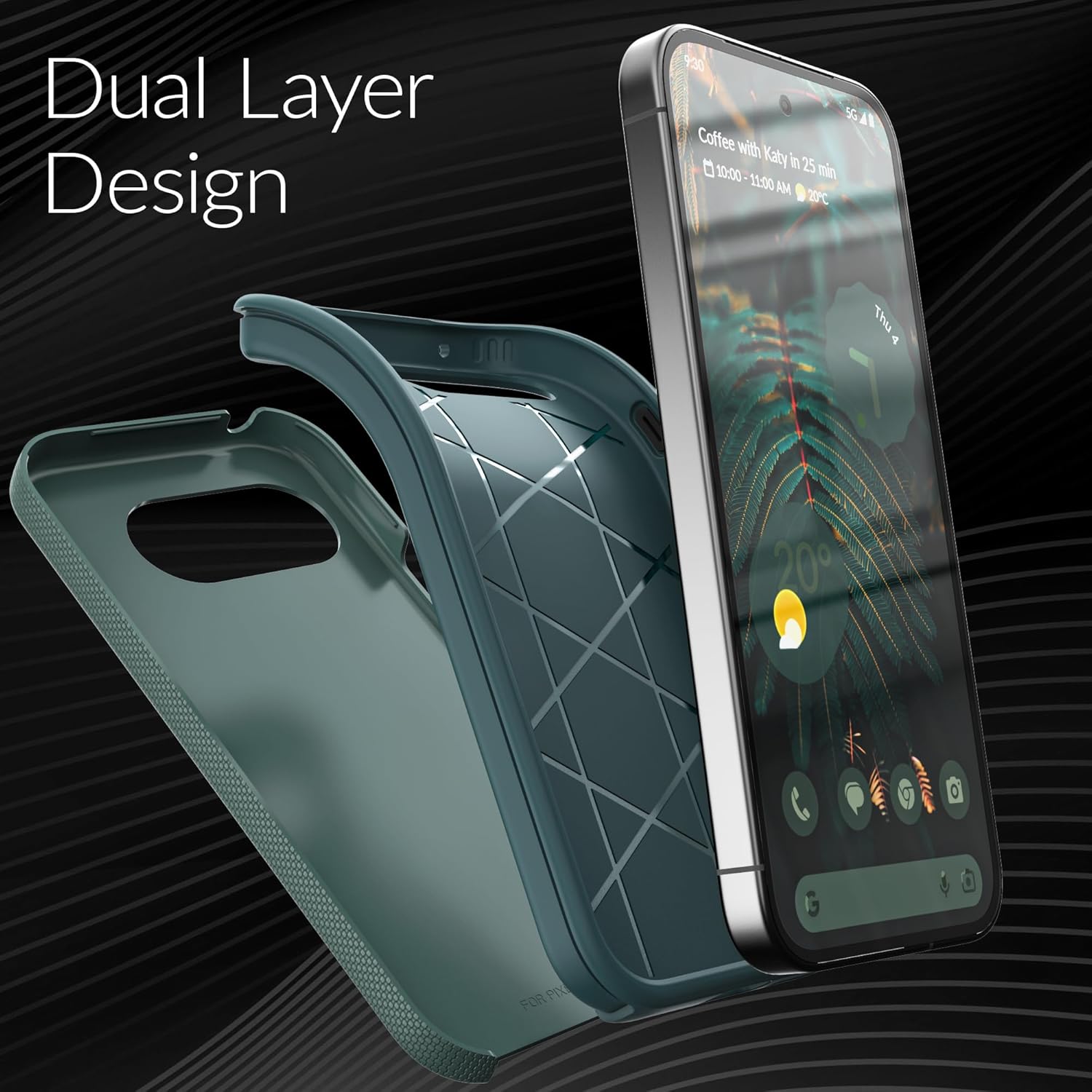Pixel 9a Case Dual Guard Forest Green Pixel 9a Case Dual Guard Forest Green