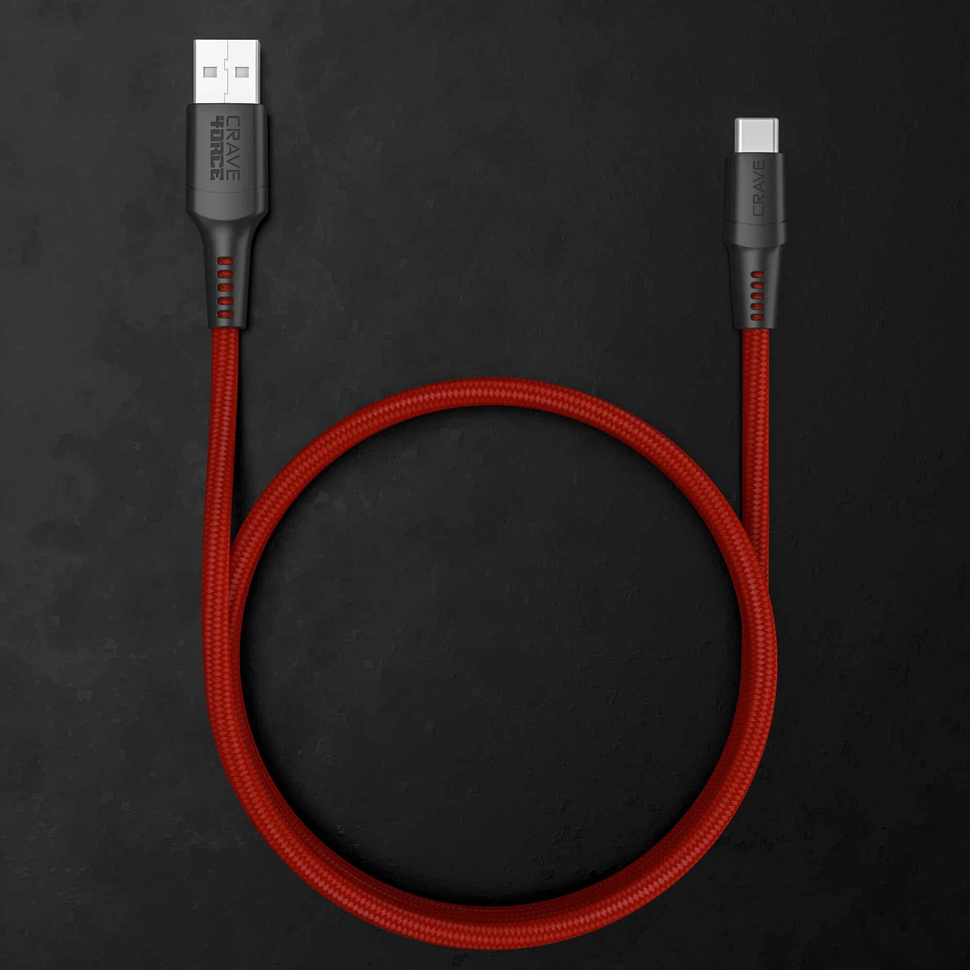 4ORCE Cable - 4 ft USB-C to USB-A Red