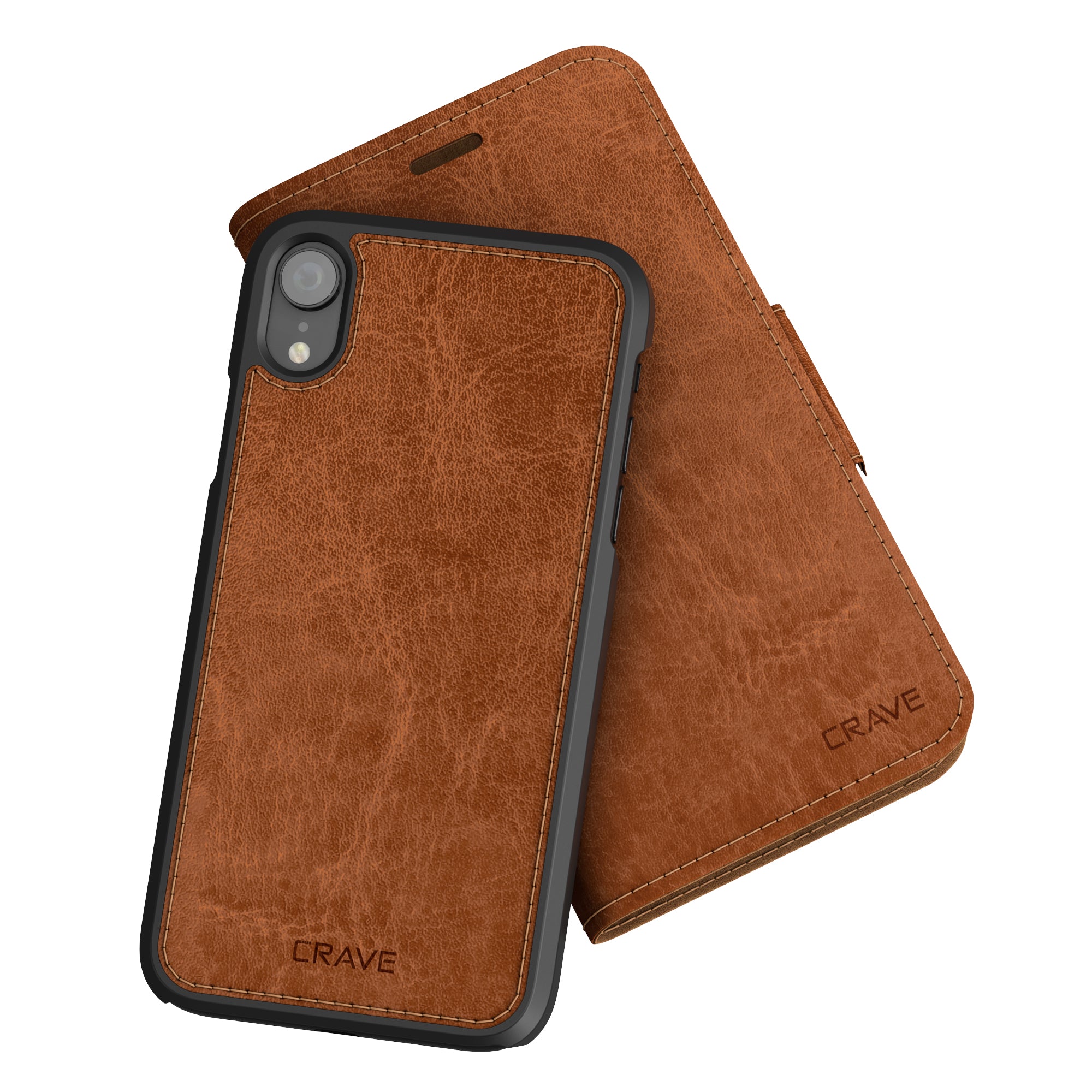 Logo Leather Phone Cover for iPhone XR