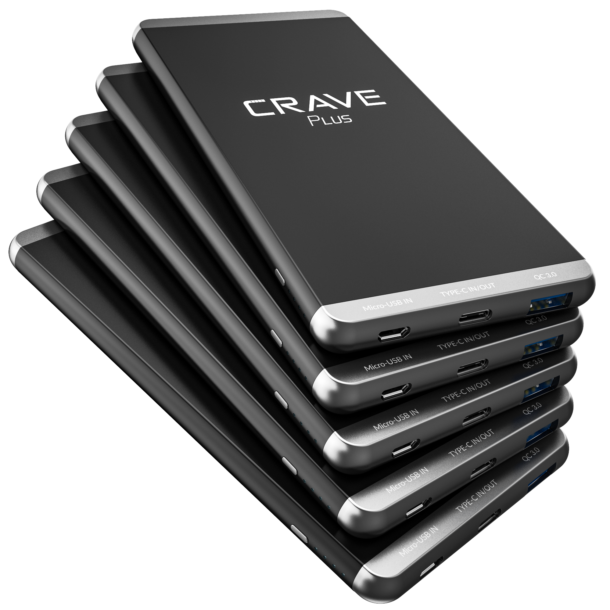 5 Crave PLUS Portable Charger with QC 3.0 + Type C