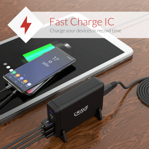 USB Desktop Charger 4 port with PD Type C Power Hub Pro by Crave