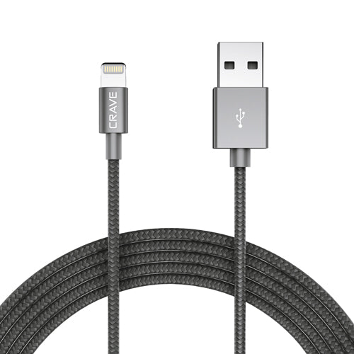 Apple MFI Lightning Cable by Crave Dark Slate