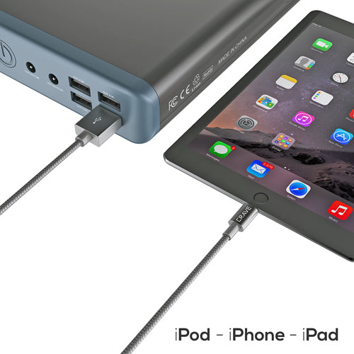 Apple MFI Lightning Cable by Crave Dark Slate