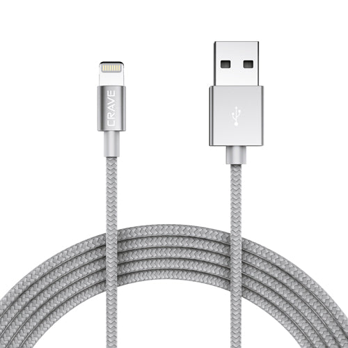 Apple MFI Lightning Cable by Crave Silver
