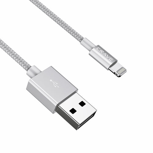 Apple MFI Lightning Cable by Crave Silver