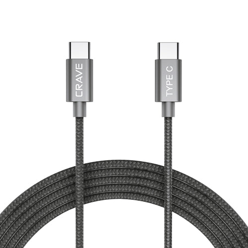 Type C Braided Nylon Cable by Crave Dark Slate