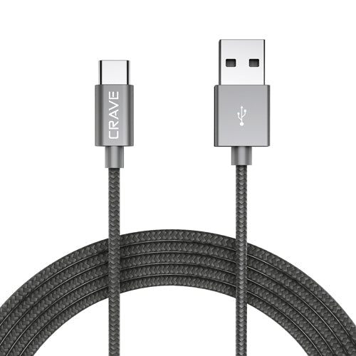 USB to Type C Braided Cable by Crave Dark Slate