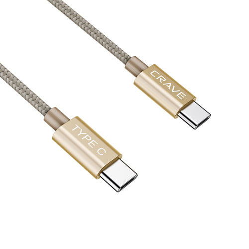 Type C to Type C Cable - 3 ft Gold