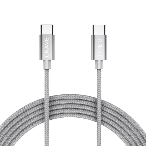 Type C Braided Nylon Cable by Crave  Silver